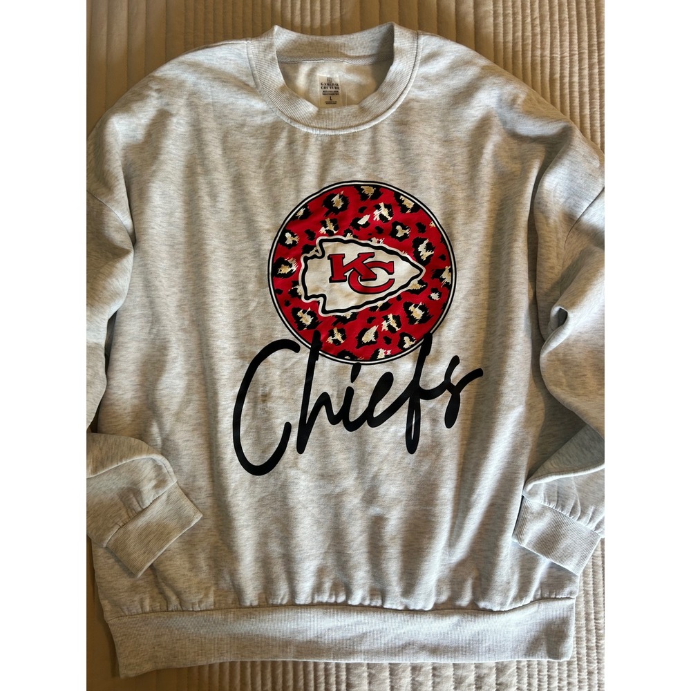 Kansas City KC Chiefs Crew Sweatshirt Large